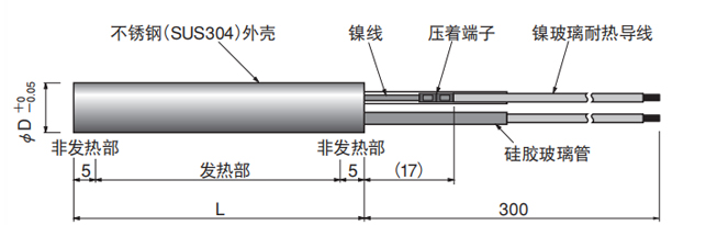 加熱棒外形結(jié)構(gòu)圖